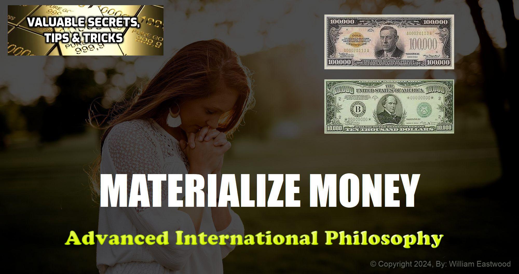 Woman praying knows how to manifesting cash and materializing money using metaphysics