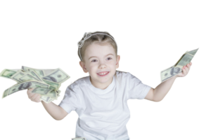 Mind Forms Matter successful girl with cash